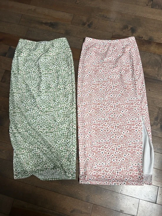 Two floral spring summer midi skirts - Picture 1 of 1